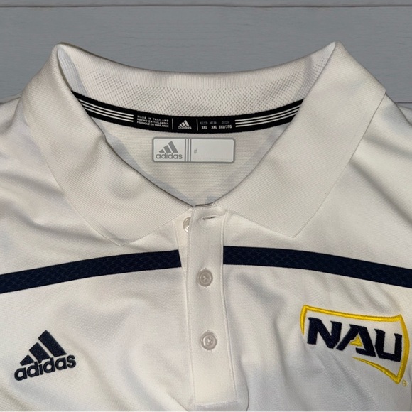 Adidas NAU Polo - Climalite White/Collegiate Navy - Men’s Size 3XL (New) - Picture 3 of 13